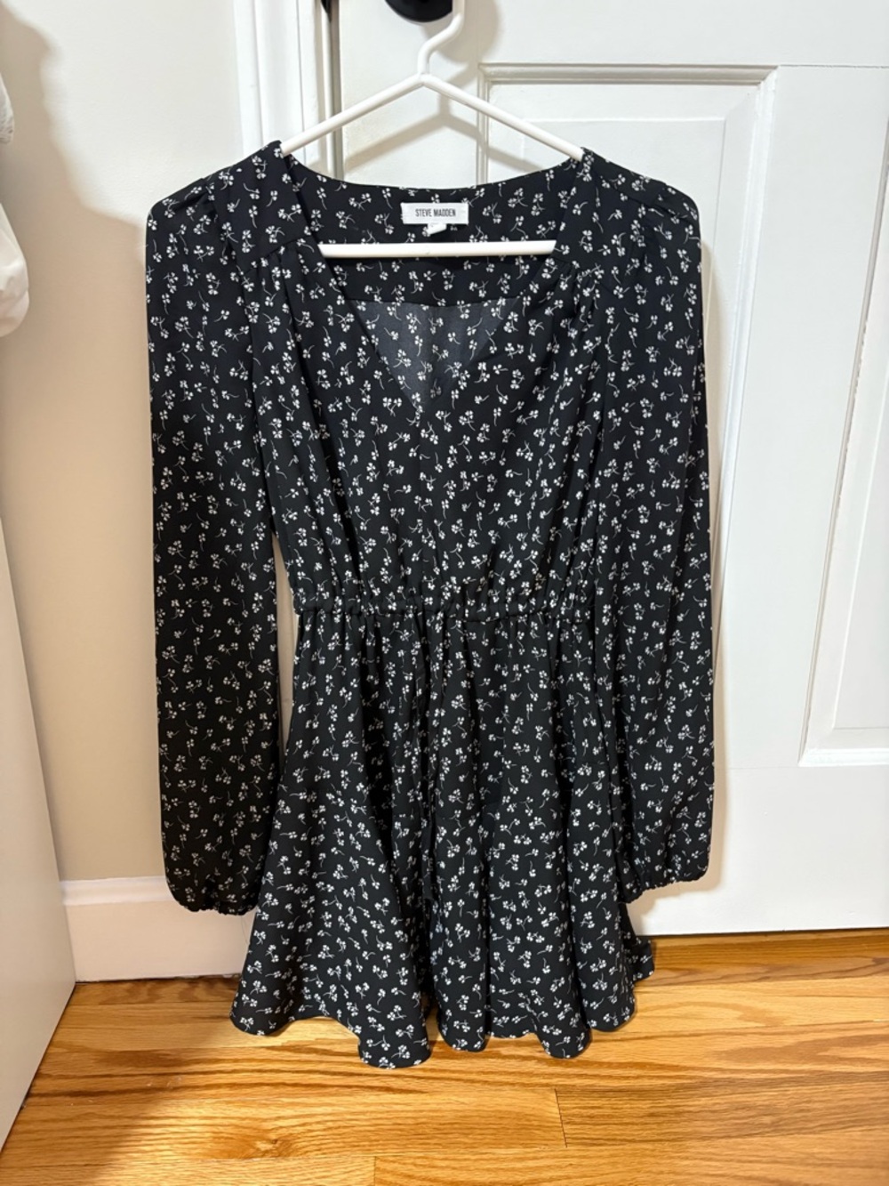 Steve Madden Black and White Floral Mini Dress